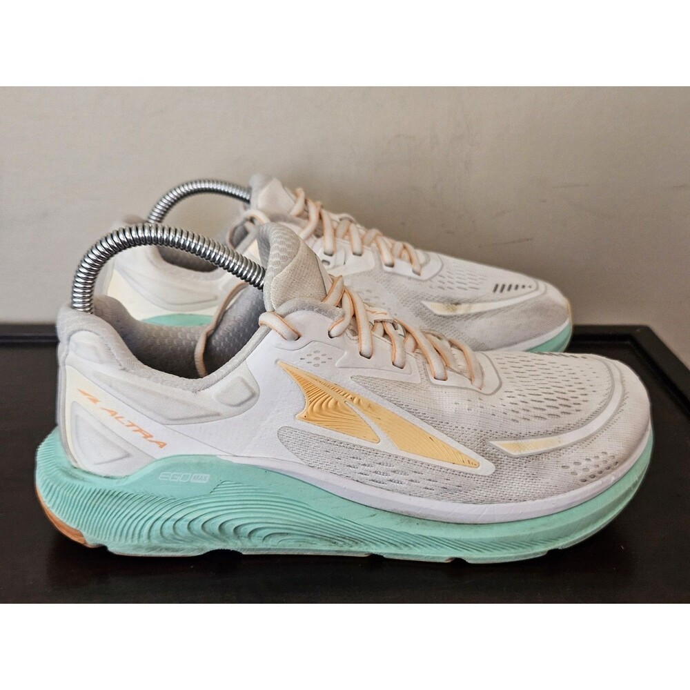 Altra Paradigm 6 EGO MAX Womens Sneaker Shoes Size 9.5 White Green Running Gym - Picture 1 of 7